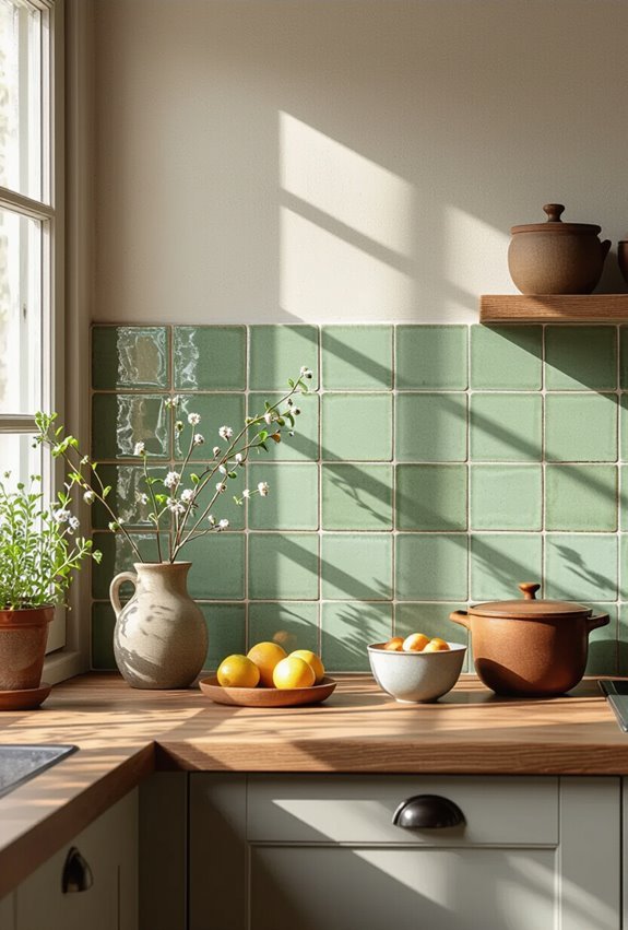 sage and moss inspired kitchen