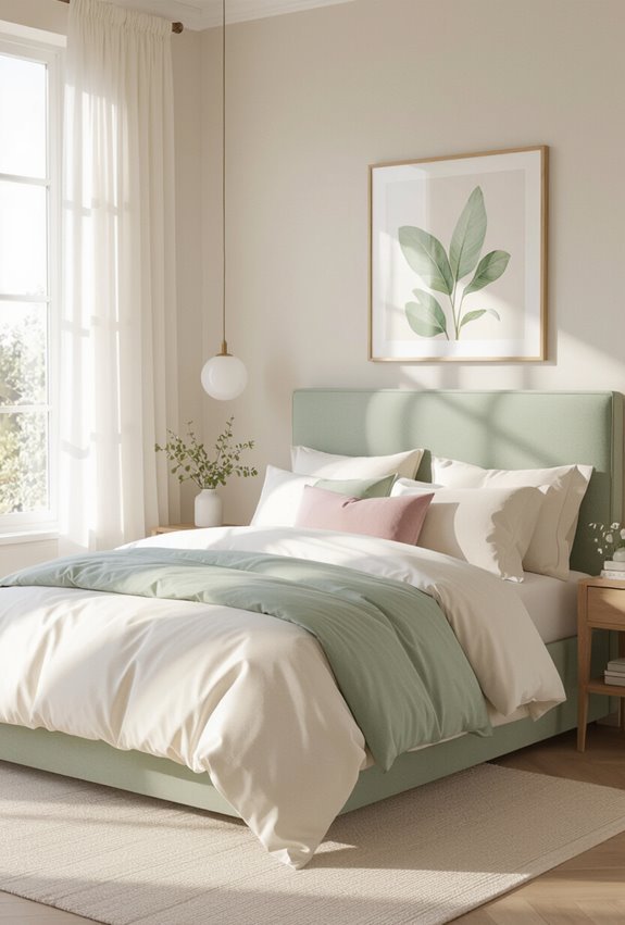 sage cream dusty rose