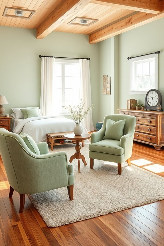 sage green accent chairs