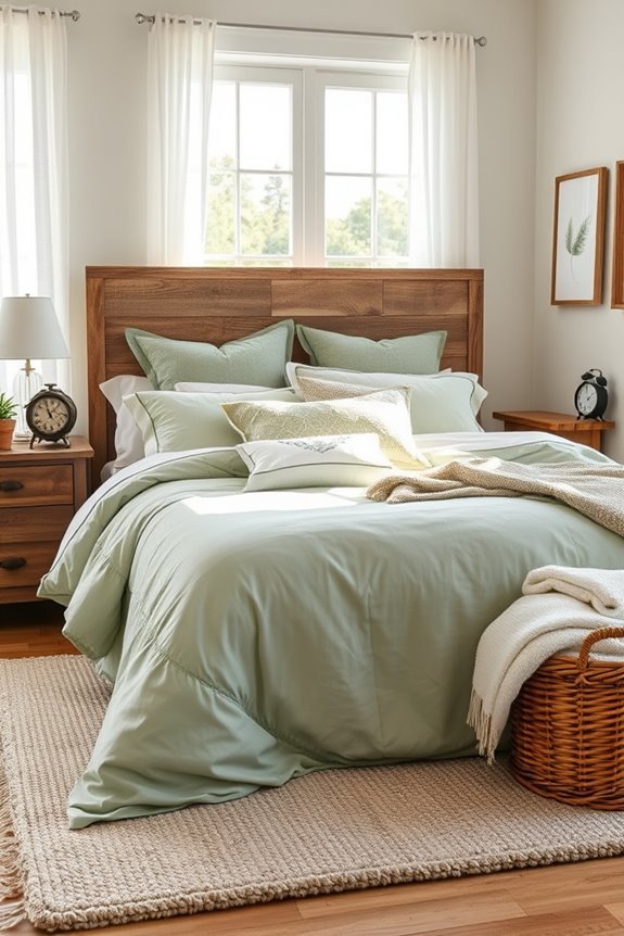 sage green bedding harmony