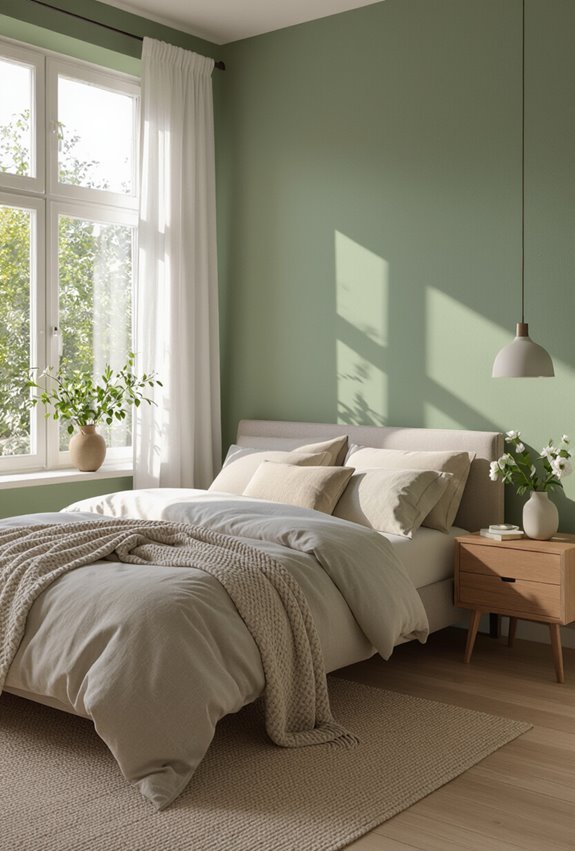 sage green botanical textured retreat