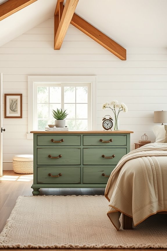sage green farmhouse dressers