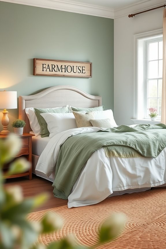sage green farmhouse signs