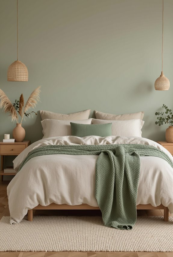 sage linens earthy textured retreat