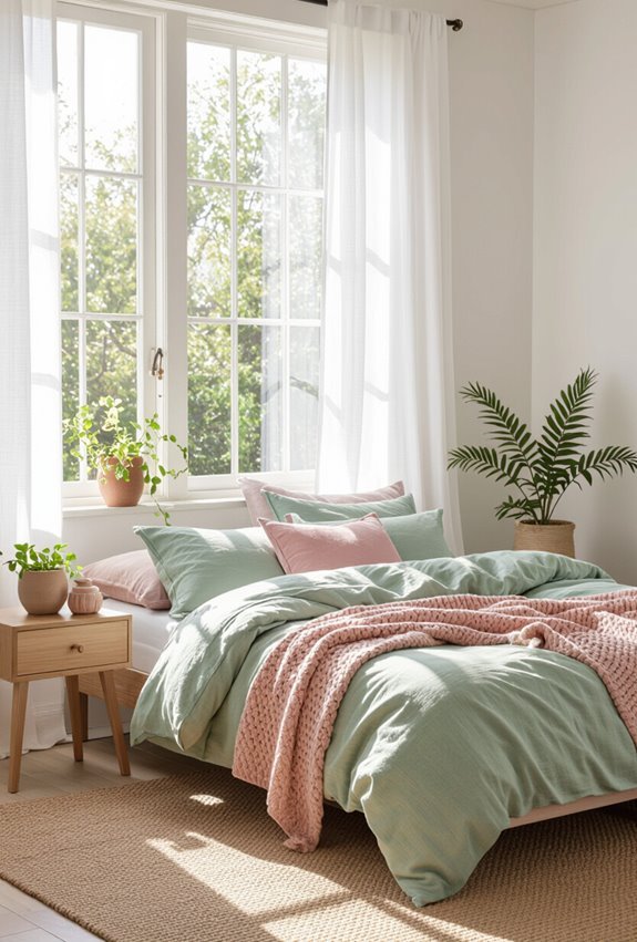 sage pink boho layers