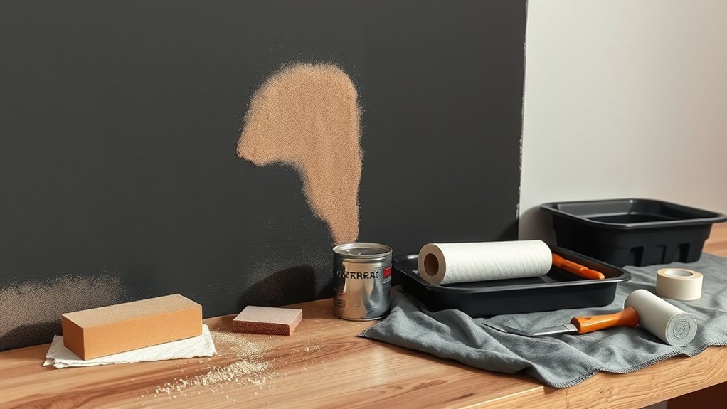 sand degloss clean surface