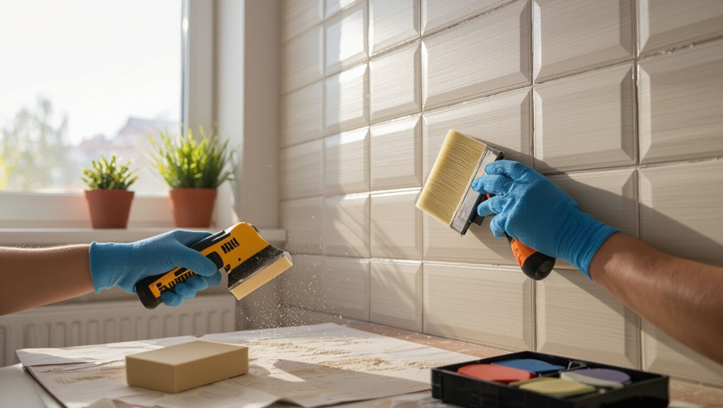 sanding priming painting sequence