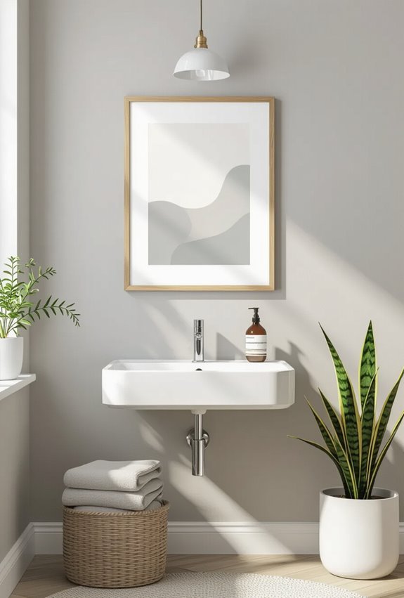 scale appropriate miniature framed art