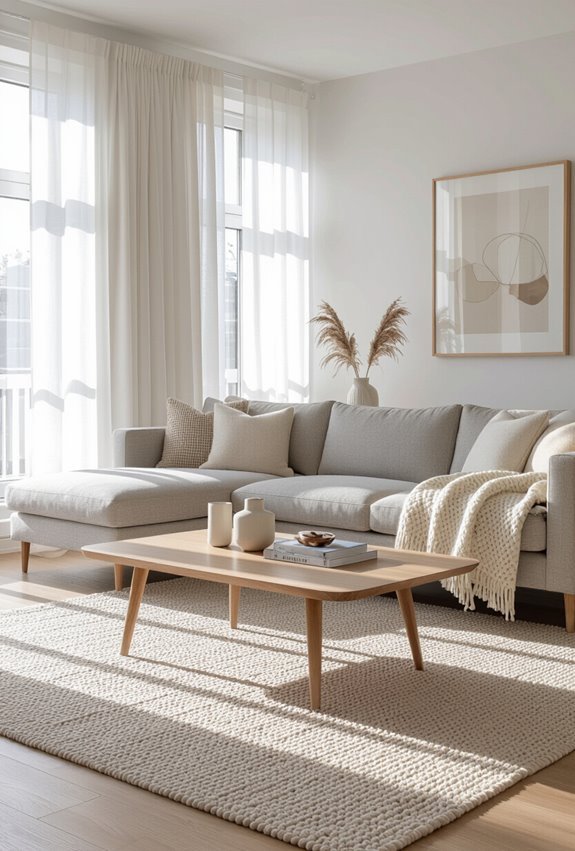 scandinavian inspired neutral cozy minimalism