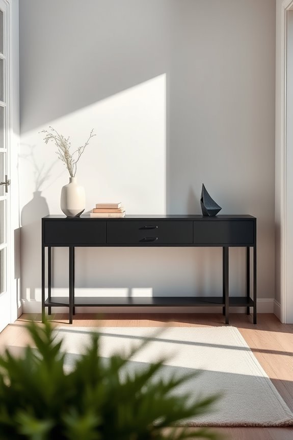 scandinavian minimalism in entryway