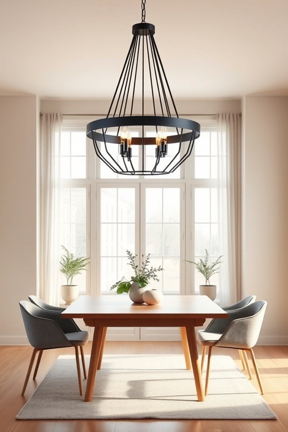 scandinavian minimalist black chandeliers