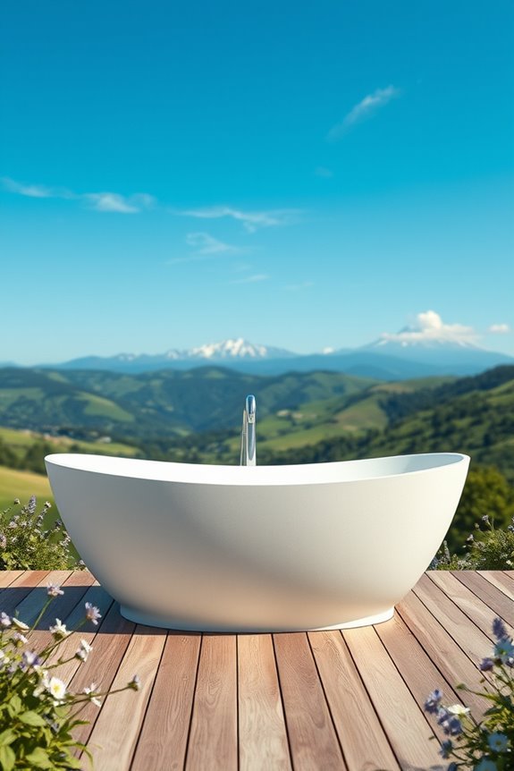 scenic bathtub relaxation experience
