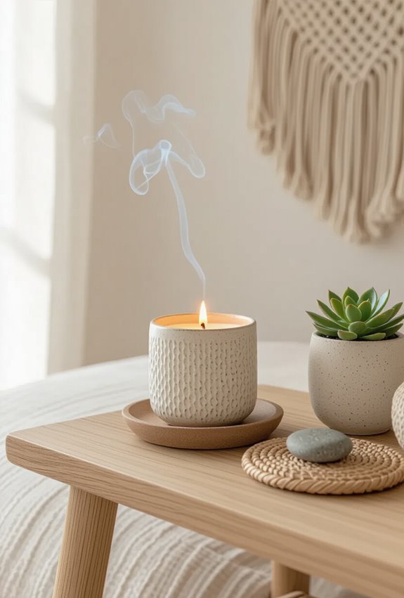 scented aromatherapy candles and incense