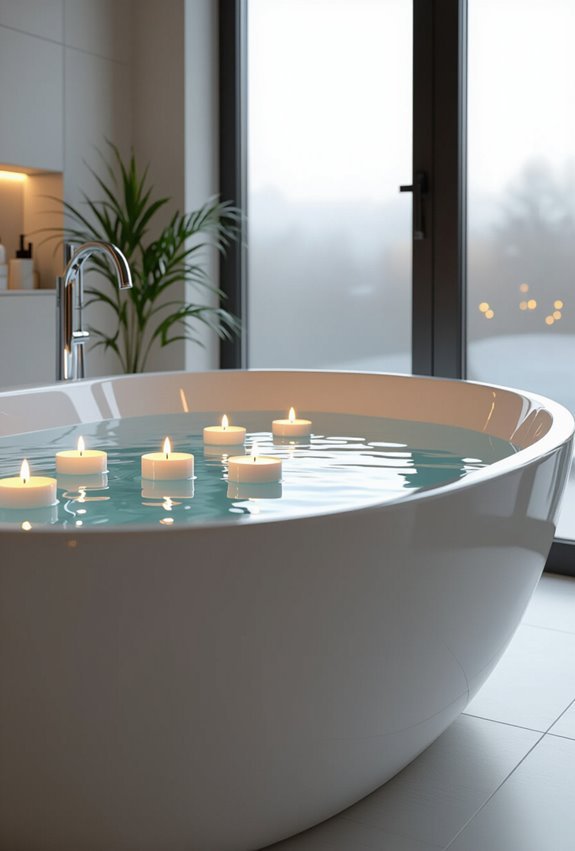 scented floating candles bathtime