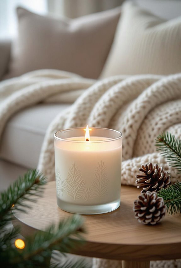 scented holiday candles for ambiance