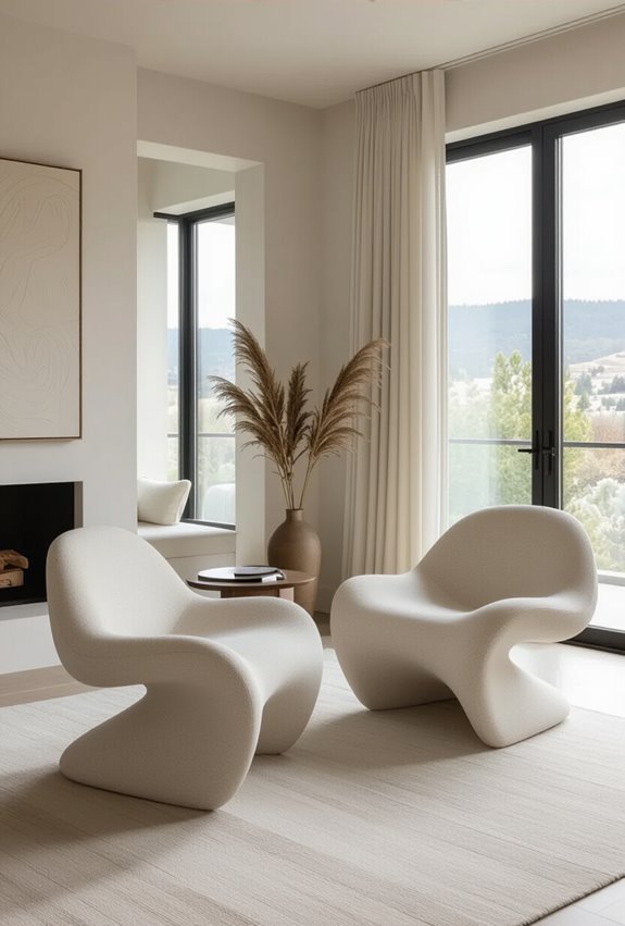 sculptural chairs as artful seating