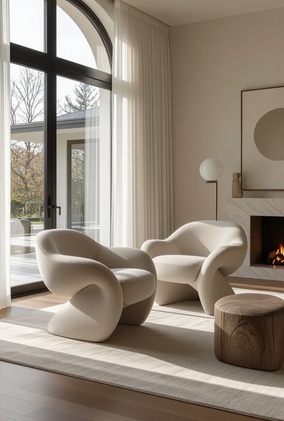 sculptural chairs as artful statements