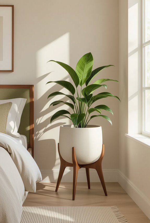 sculptural elevated mid century planters