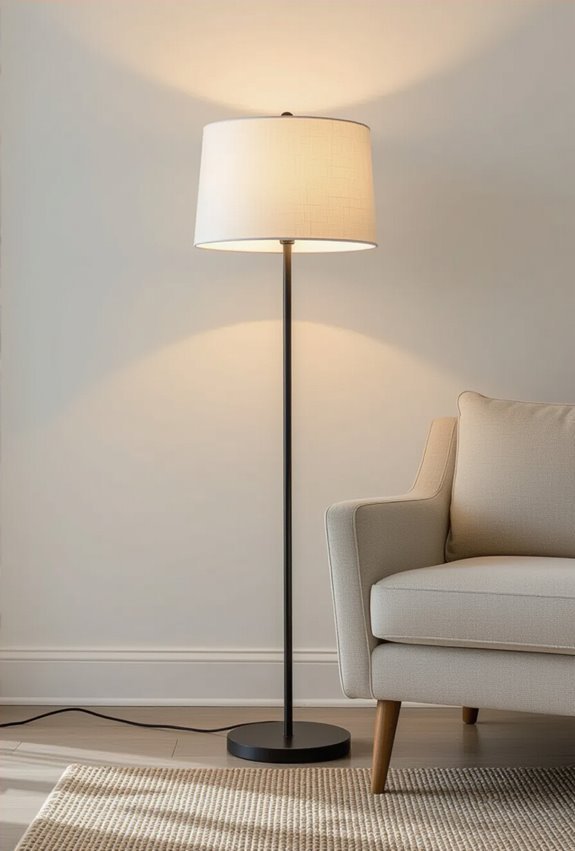 sculptural floor lamp for warmth