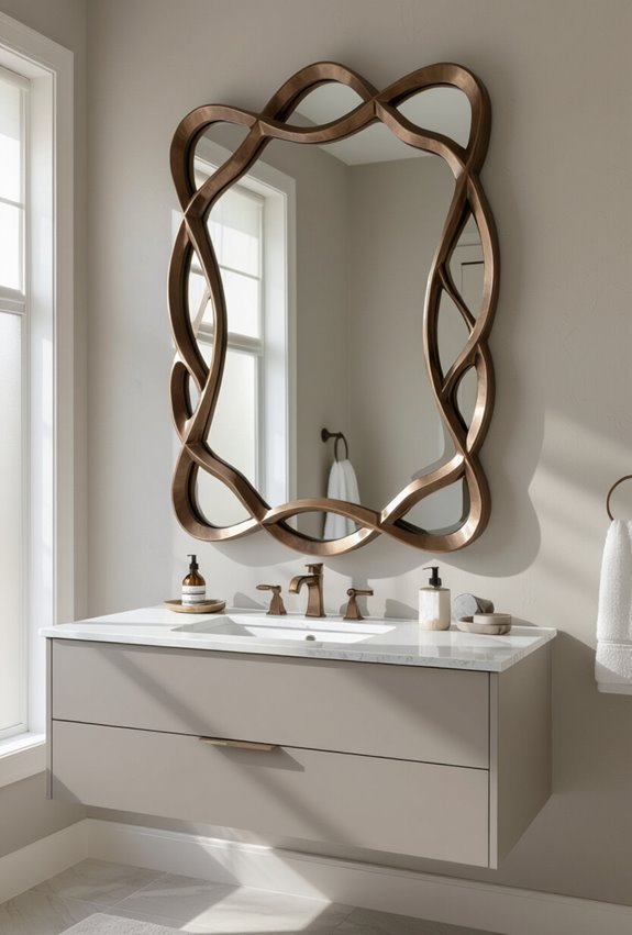 sculptural framed statement mirrors