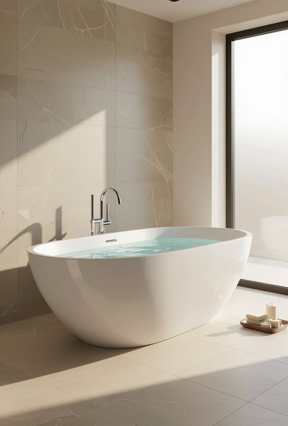 sculptural freestanding bathtub focalpoint