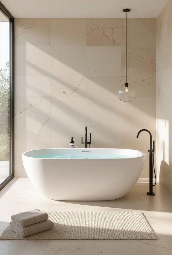 sculptural freestanding soaking sanctuary