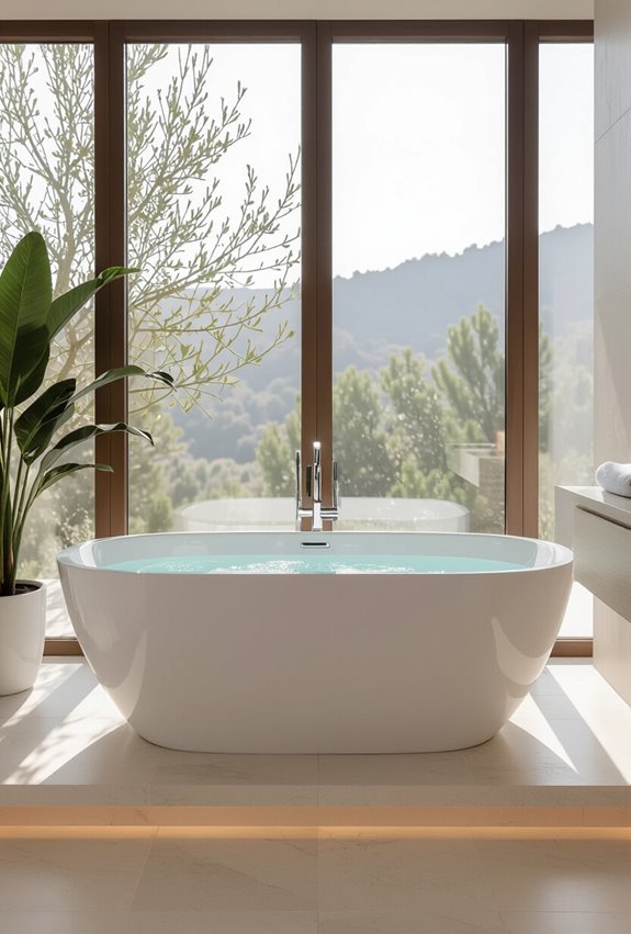 sculptural freestanding tub focalpoint