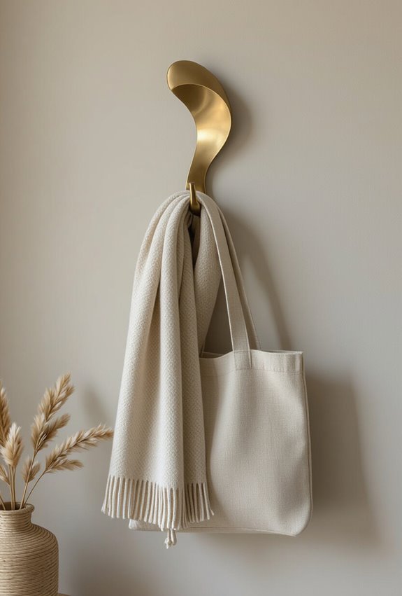 sculptural single functional wallhook