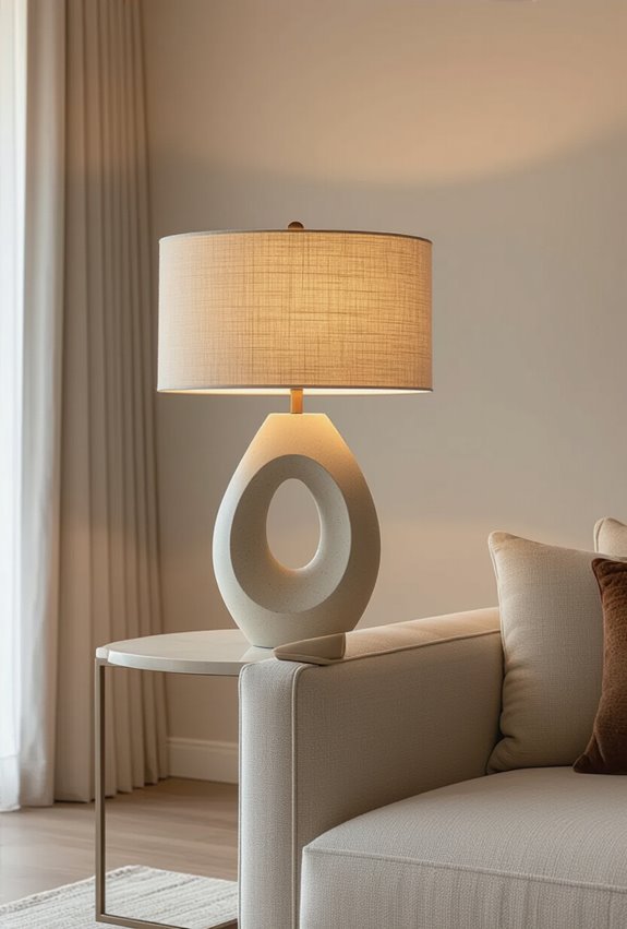 sculptural textured statement lamps