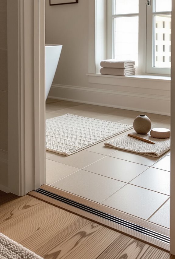 sealed low profile threshold transitions