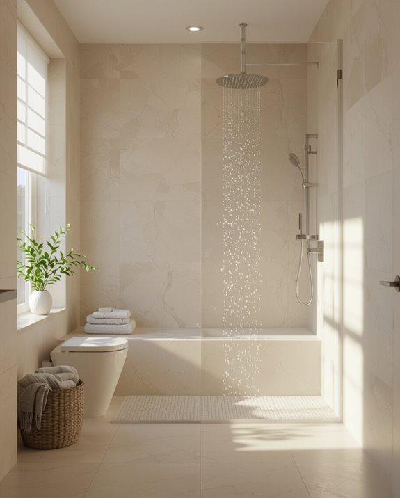 seamless accessible shower design