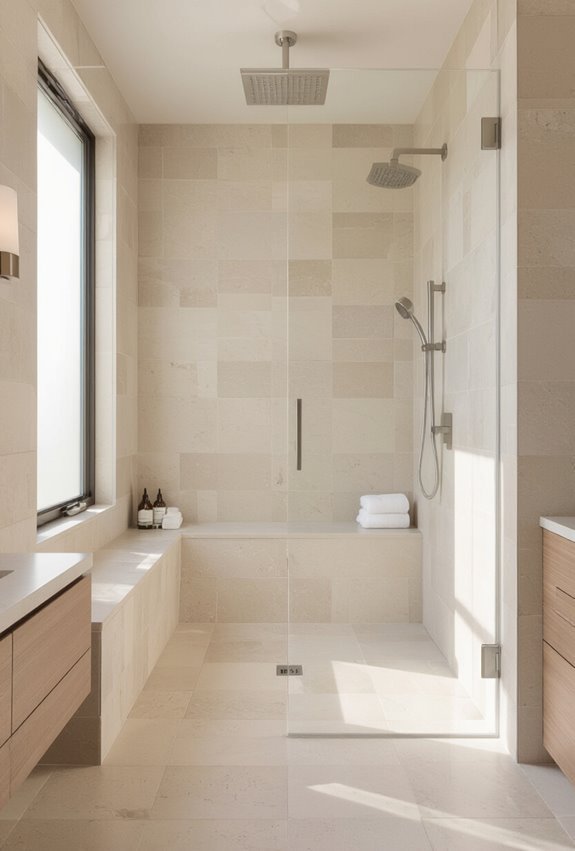 seamless curbless spa transition