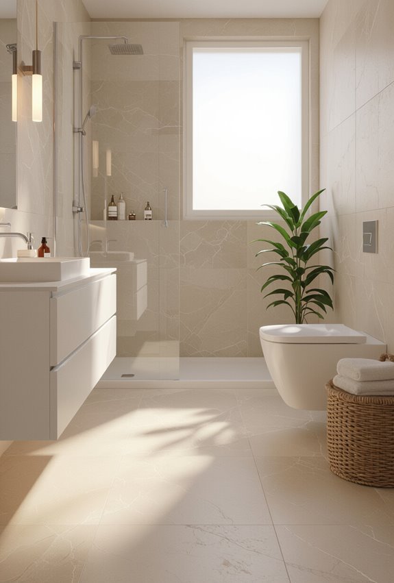 seamless flooring expands visual space