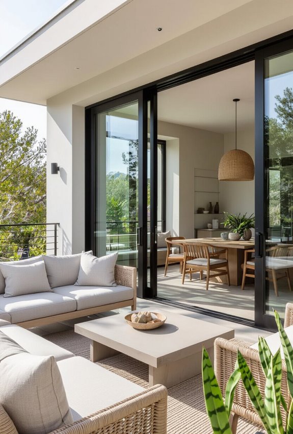 seamless indoor outdoor seating flow