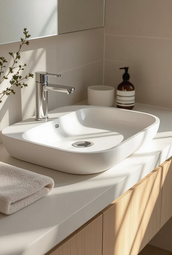 seamless integrated sink countertop