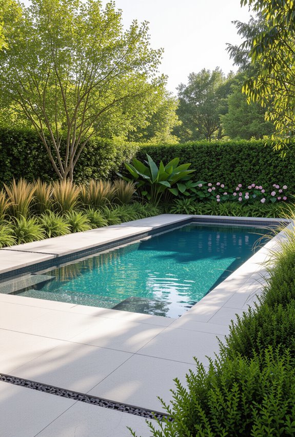 seamless pool to garden integration