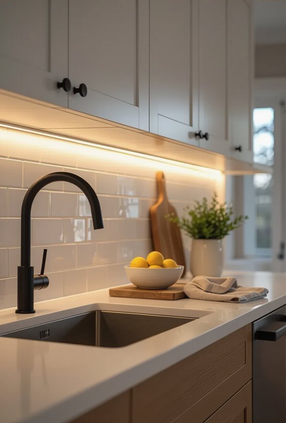 seamless recessed under cabinet lighting