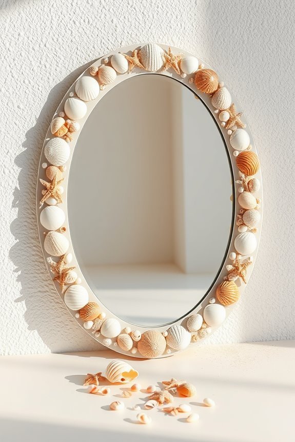 seashell mirror summer decor