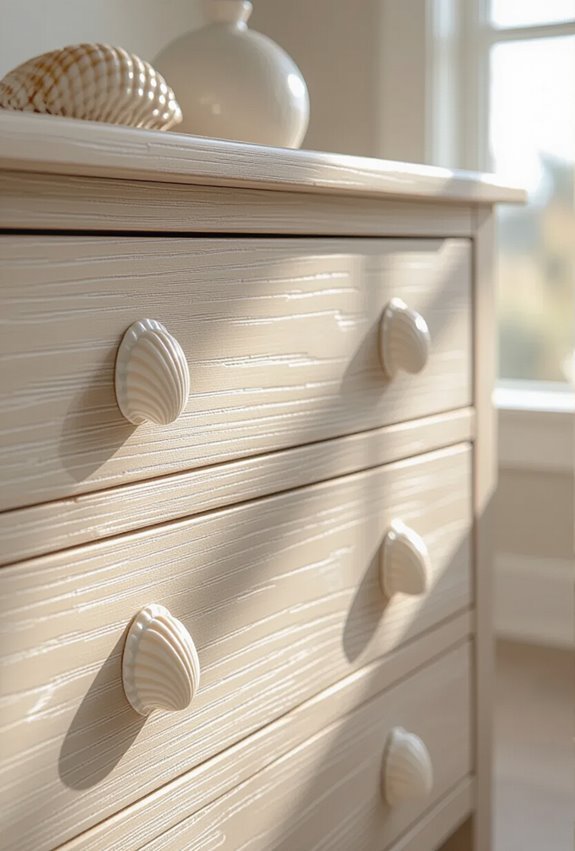 seashell shaped knobs and pulls