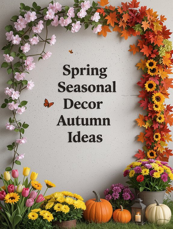 seasonal accents on concrete