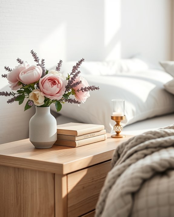 seasonal bedside table refresh