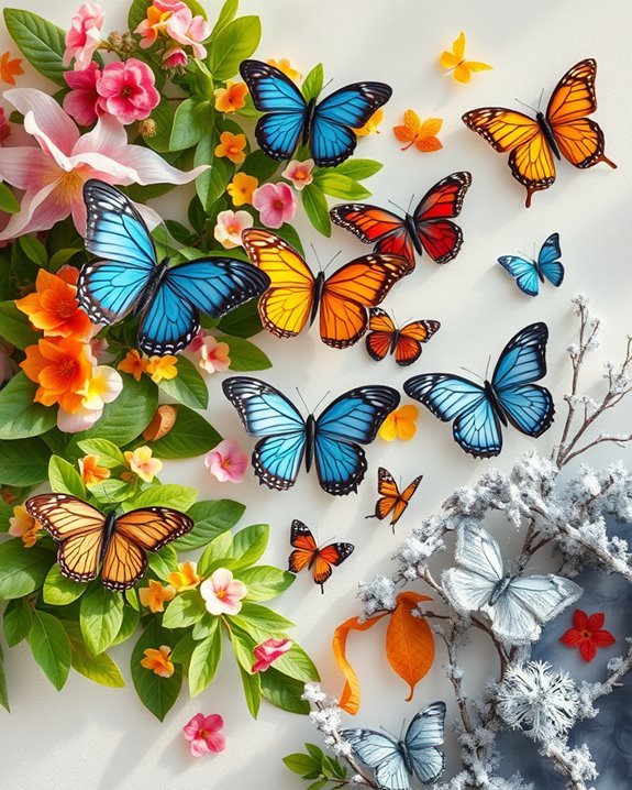 seasonal butterfly wall designs
