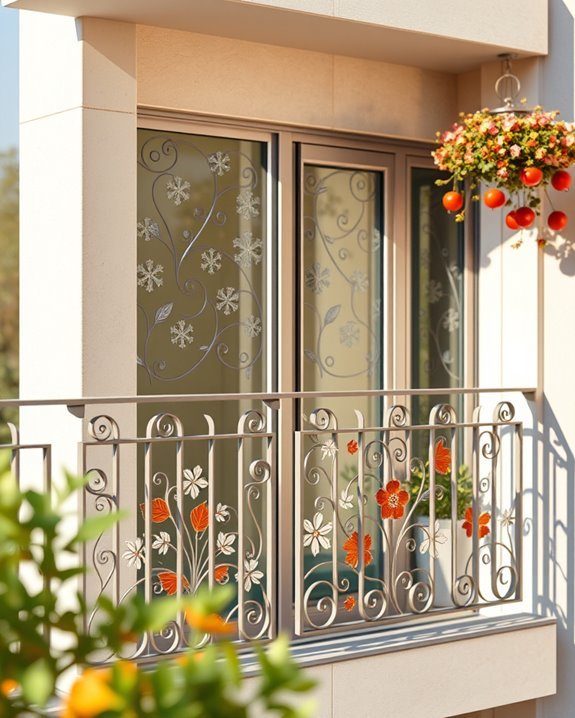 seasonal decorative balcony grills