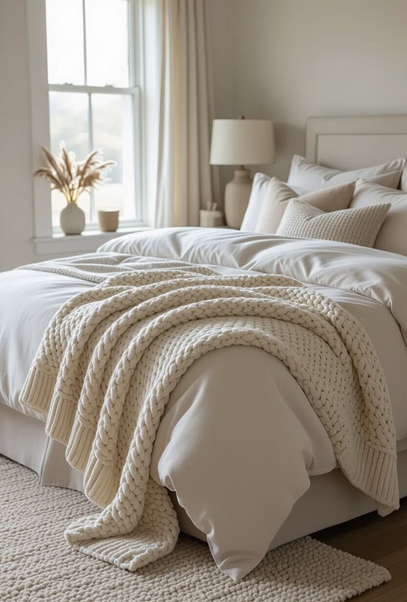 seasonal layered textured cozy bedding