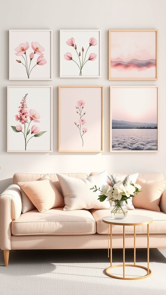 seasonal light pink decor
