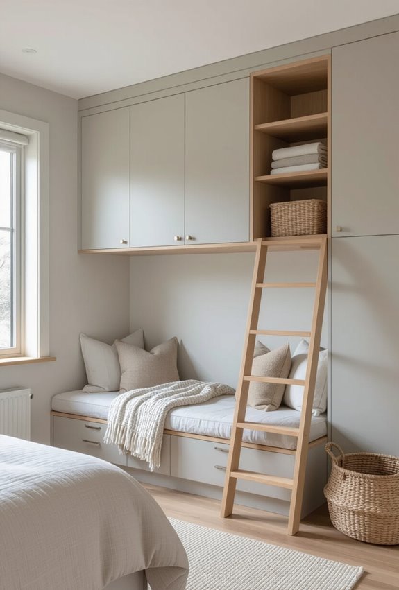 seasonal lofted overhead storage