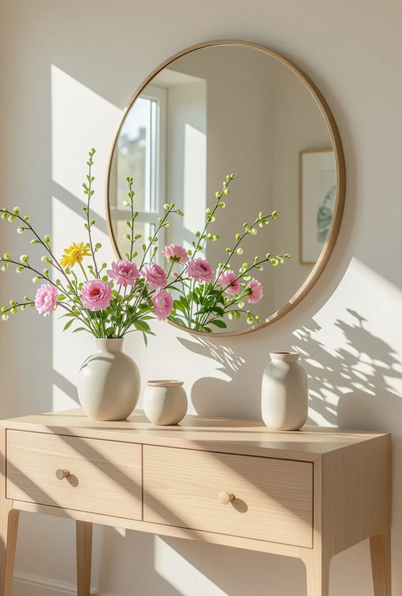 seasonal mirror tablescapes rotate