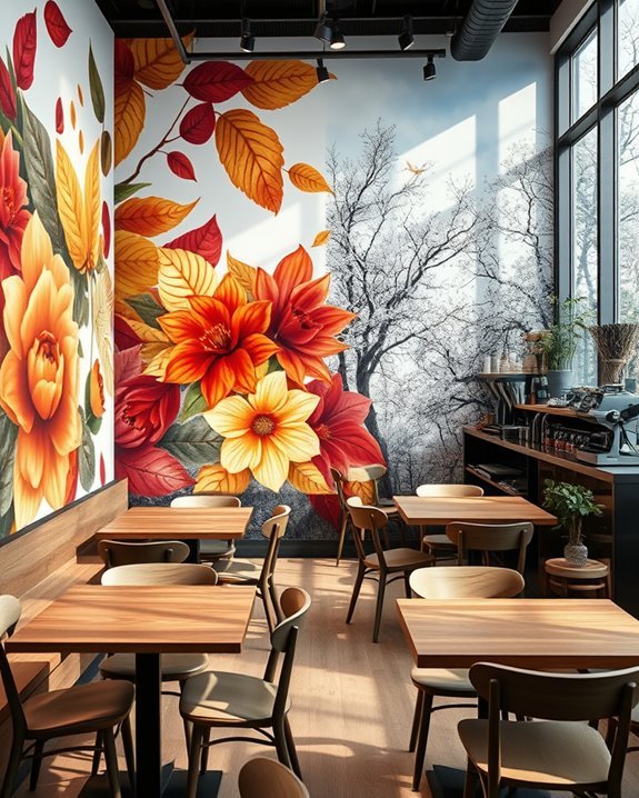 seasonal mural decor changes