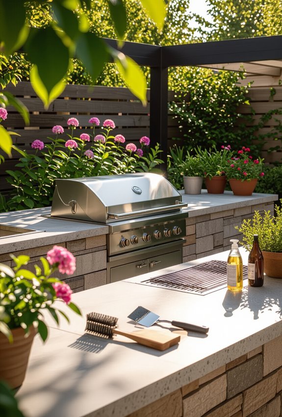 seasonal outdoor kitchen care