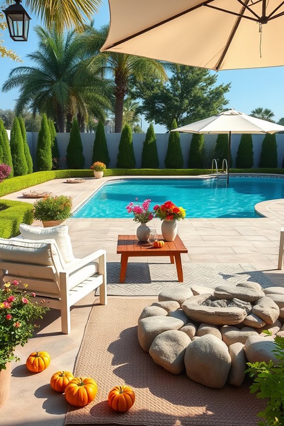 seasonal poolside decor ideas